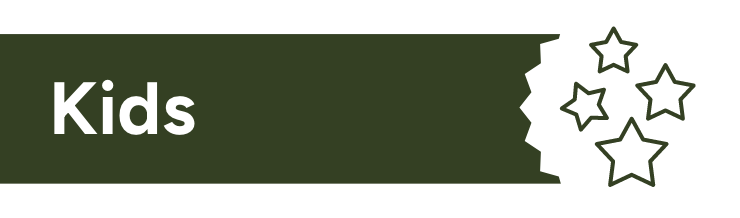 Kids landing page link hover button