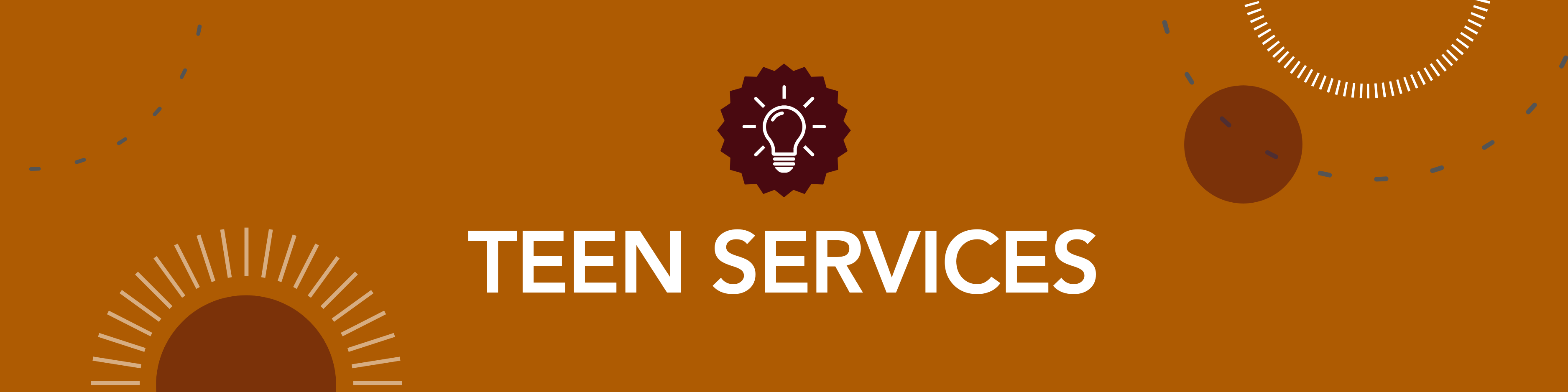 Teen Services graphic banner