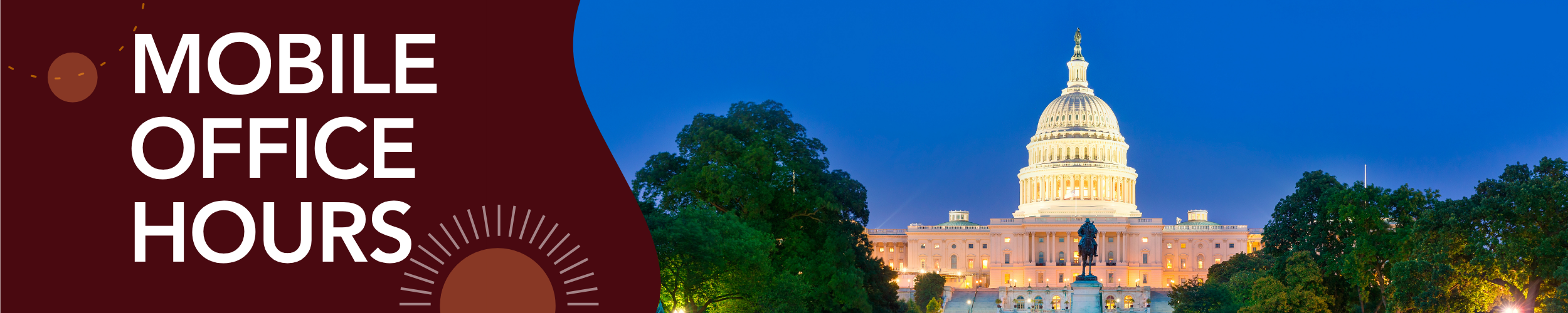 Graphic advertising the Mobile Office Hours for Congressman Tom Barrett's office.