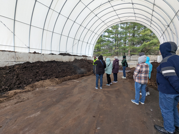 Touring the Vermicompost Facility