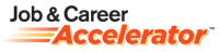 "Job & Career" in black text and "Accelerator" in orange text