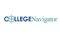 blue text that reads College navigator, a compass rose icon shows in place of the letter O in college