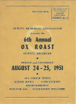 6th Annual Ox Roast Program front page