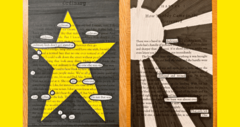 blackout poetry - star and sun