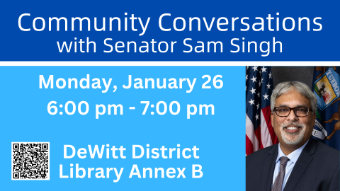 Event information for Community Conversations with Senator Sam Singh