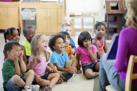 children listening to a story