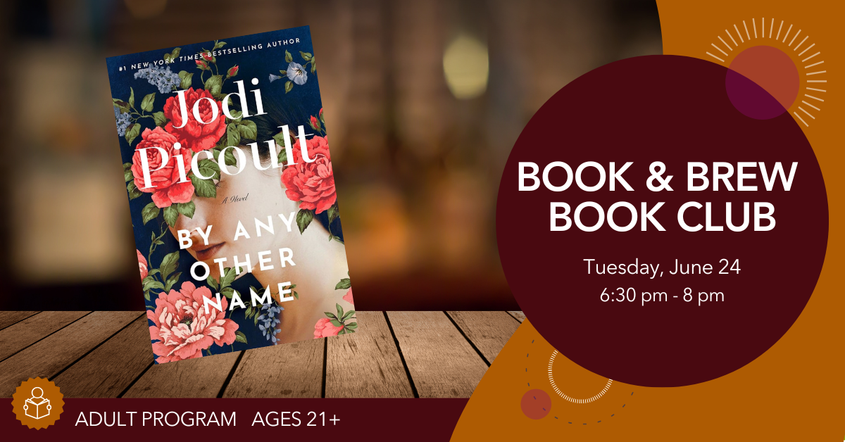 Photo of book club selection on a wooden table