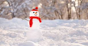 snowman with red hat and scarf