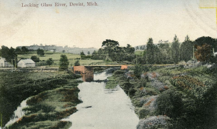 Old postcard of the Looking Glass River